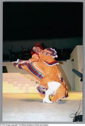 Primary view of object titled '[Anita Martinez performing on stage]'.