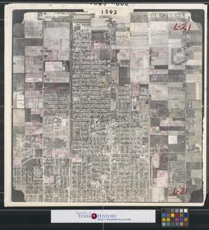 Primary view of object titled '[Aerial Photograph of Central McAllen between Ware and McColl Roads]'.