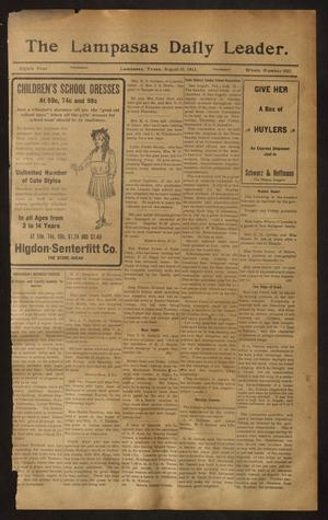 The Lampasas Daily Leader. (Lampasas, Tex.), Vol. 8, No. 3021, Ed. 1 Thursday, August 31, 1911
