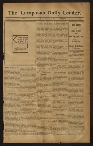 The Lampasas Daily Leader. (Lampasas, Tex.), Vol. 8, No. 3086, Ed. 1 Wednesday, November 15, 1911