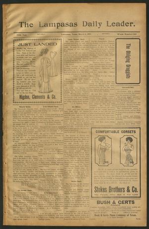 The Lampasas Daily Leader. (Lampasas, Tex.), Vol. 5, No. 1549, Ed. 1 Saturday, March 6, 1909