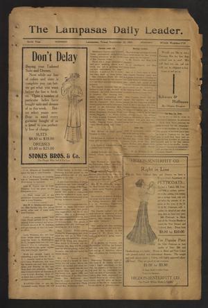 Primary view of object titled 'The Lampasas Daily Leader. (Lampasas, Tex.), Vol. 6, No. 1718, Ed. 1 Wednesday, September 22, 1909'.