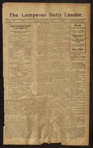 Primary view of object titled 'The Lampasas Daily Leader. (Lampasas, Tex.), Vol. 8, No. 2246, Ed. 1 Monday, June 5, 1911'.