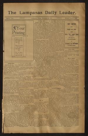 The Lampasas Daily Leader. (Lampasas, Tex.), Vol. 8, No. 3092, Ed. 1 Wednesday, November 22, 1911