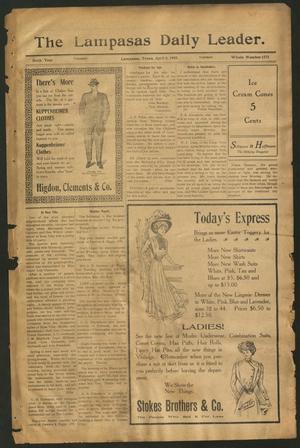 The Lampasas Daily Leader. (Lampasas, Tex.), Vol. 6, No. 1575, Ed. 1 Tuesday, April 6, 1909
