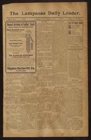 The Lampasas Daily Leader. (Lampasas, Tex.), Vol. 8, No. 3060, Ed. 1 Monday, October 16, 1911