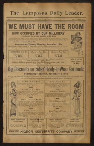 The Lampasas Daily Leader. (Lampasas, Tex.), Vol. 8, No. 3084, Ed. 1 Monday, November 13, 1911