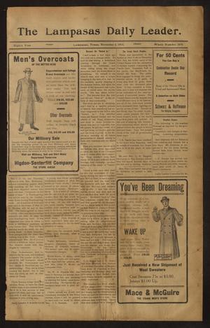 The Lampasas Daily Leader. (Lampasas, Tex.), Vol. 8, No. 3076, Ed. 1 Friday, November 3, 1911