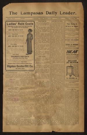 The Lampasas Daily Leader. (Lampasas, Tex.), Vol. 8, No. 3059, Ed. 1 Saturday, October 14, 1911