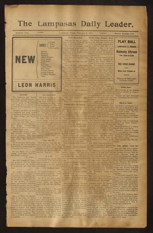 The Lampasas Daily Leader. (Lampasas, Tex.), Vol. 7, No. 2157, Ed. 1 Tuesday, February 21, 1911