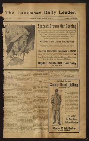 The Lampasas Daily Leader. (Lampasas, Tex.), Vol. 8, No. 3034, Ed. 1 Friday, September 15, 1911