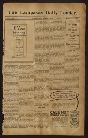 The Lampasas Daily Leader. (Lampasas, Tex.), Vol. 8, No. 3090, Ed. 1 Monday, November 20, 1911