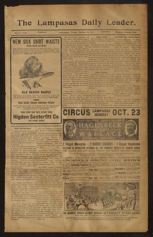 The Lampasas Daily Leader. (Lampasas, Tex.), Vol. 8, No. 3062, Ed. 1 Wednesday, October 18, 1911