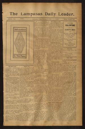 The Lampasas Daily Leader. (Lampasas, Tex.), Vol. 7, No. 2151, Ed. 1 Tuesday, February 14, 1911