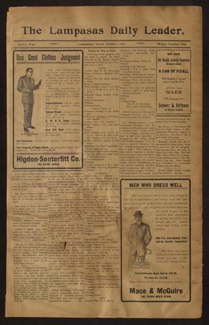 The Lampasas Daily Leader. (Lampasas, Tex.), Vol. 8, No. 3052, Ed. 1 Friday, October 6, 1911