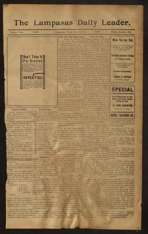 Primary view of object titled 'The Lampasas Daily Leader. (Lampasas, Tex.), Vol. 8, No. 2252, Ed. 1 Monday, June 12, 1911'.