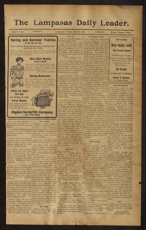 The Lampasas Daily Leader. (Lampasas, Tex.), Vol. 8, No. 2206, Ed. 1 Wednesday, April 19, 1911