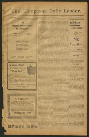 Primary view of object titled 'The Lampasas Daily Leader. (Lampasas, Tex.), Vol. 5, No. 1508, Ed. 1 Monday, January 18, 1909'.