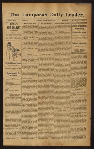 The Lampasas Daily Leader. (Lampasas, Tex.), Vol. 8, No. 2212, Ed. 1 Wednesday, April 26, 1911