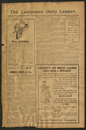 The Lampasas Daily Leader. (Lampasas, Tex.), Vol. 6, No. 1732, Ed. 1 Friday, October 8, 1909