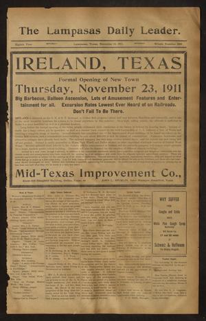 The Lampasas Daily Leader. (Lampasas, Tex.), Vol. 8, No. 3089, Ed. 1 Saturday, November 18, 1911