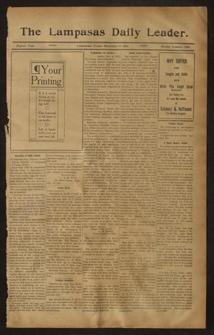 The Lampasas Daily Leader. (Lampasas, Tex.), Vol. 8, No. 3088, Ed. 1 Friday, November 17, 1911