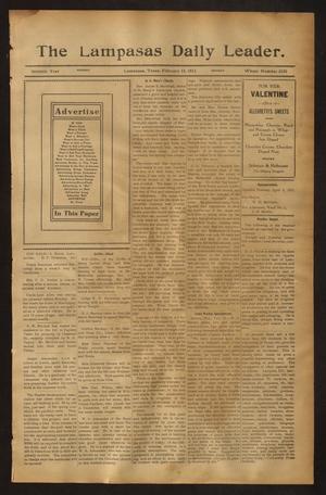 The Lampasas Daily Leader. (Lampasas, Tex.), Vol. 7, No. 2150, Ed. 1 Monday, February 13, 1911