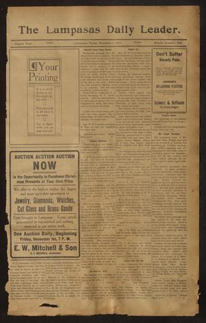 The Lampasas Daily Leader. (Lampasas, Tex.), Vol. 8, No. 3099, Ed. 1 Friday, December 1, 1911