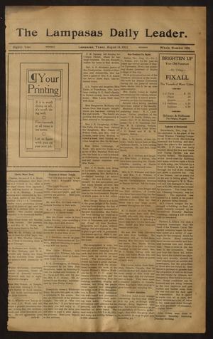 The Lampasas Daily Leader. (Lampasas, Tex.), Vol. 8, No. 3006, Ed. 1 Monday, August 14, 1911