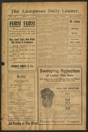 The Lampasas Daily Leader. (Lampasas, Tex.), Vol. 6, No. 1760, Ed. 1 Wednesday, November 10, 1909