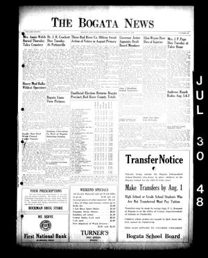 The Bogata News (Bogata, Tex.), Vol. 37, No. 40, Ed. 1 Friday, July 30, 1948