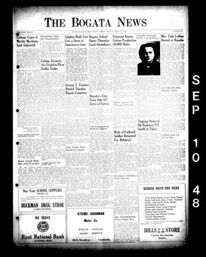 The Bogata News (Bogata, Tex.), Vol. 37, No. 46, Ed. 1 Friday, September 10, 1948