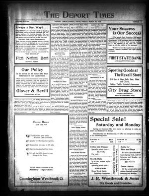 The Deport Times (Deport, Tex.), Vol. 11, No. 13, Ed. 1 Friday, March 28, 1919