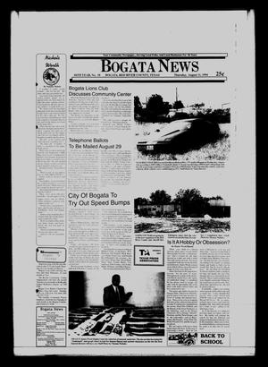 Bogata News (Bogata, Tex.), Vol. 84, No. 18, Ed. 1 Thursday, August 11, 1994