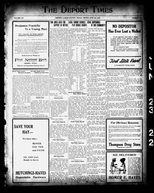 The Deport Times (Deport, Tex.), Vol. 14, No. 20, Ed. 1 Friday, June 23, 1922