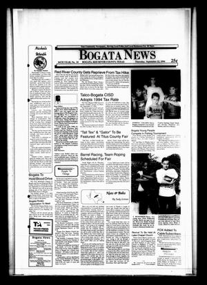 Primary view of object titled 'Bogata News (Bogata, Tex.), Vol. 84, No. 24, Ed. 1 Thursday, September 22, 1994'.