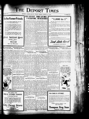 The Deport Times (Deport, Tex.), Vol. 15, No. 28, Ed. 1 Friday, August 17, 1923