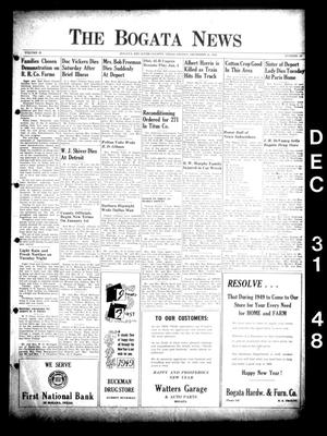 The Bogata News (Bogata, Tex.), Vol. 38, No. 10, Ed. 1 Friday, December 31, 1948
