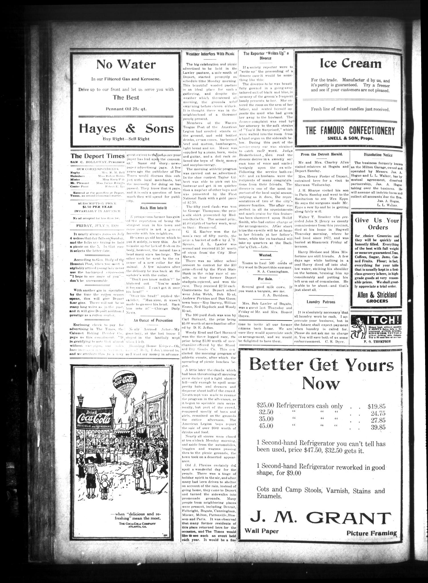 The Deport Times (Deport, Tex.), Vol. 12, No. 23, Ed. 1 Friday, July 9, 1920
                                                
                                                    [Sequence #]: 4 of 8
                                                
