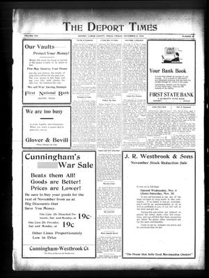 The Deport Times (Deport, Tex.), Vol. 10, No. 45, Ed. 1 Friday, November 8, 1918