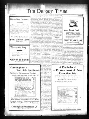 The Deport Times (Deport, Tex.), Vol. 10, No. 46, Ed. 1 Friday, November 15, 1918