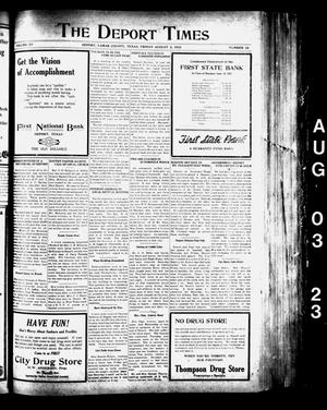 The Deport Times (Deport, Tex.), Vol. 15, No. 26, Ed. 1 Friday, August 3, 1923