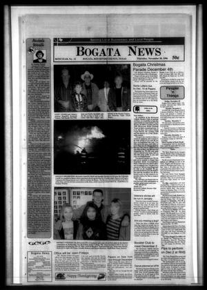 Bogata News (Bogata, Tex.), Vol. 86, No. 32, Ed. 1 Thursday, November 28, 1996