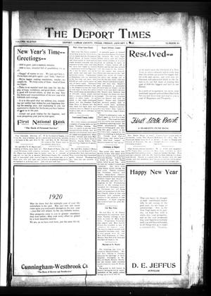 The Deport Times (Deport, Tex.), Vol. 11, No. 51, Ed. 1 Friday, January 2, 1920