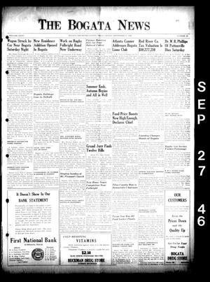 The Bogata News (Bogata, Tex.), Vol. 35, No. 48, Ed. 1 Friday, September 27, 1946