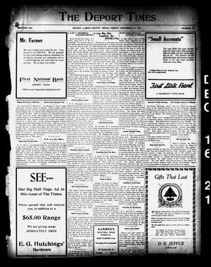 The Deport Times (Deport, Tex.), Vol. 13, No. 43, Ed. 1 Friday, December 16, 1921