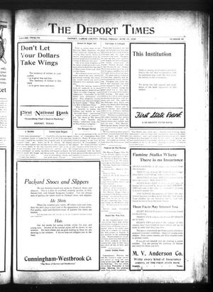 Primary view of object titled 'The Deport Times (Deport, Tex.), Vol. 12, No. 19, Ed. 1 Friday, June 11, 1920'.