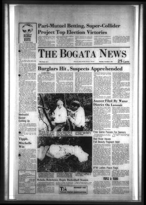 The Bogata News (Bogata, Tex.), Vol. 77, No. 6, Ed. 1 Thursday, November 5, 1987
