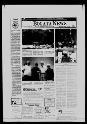 Primary view of object titled 'Bogata News (Bogata, Tex.), Vol. 86, No. 17, Ed. 1 Thursday, August 15, 1996'.