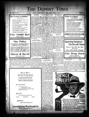 Primary view of object titled 'The Deport Times (Deport, Tex.), Vol. 11, No. 14, Ed. 1 Friday, April 4, 1919'.